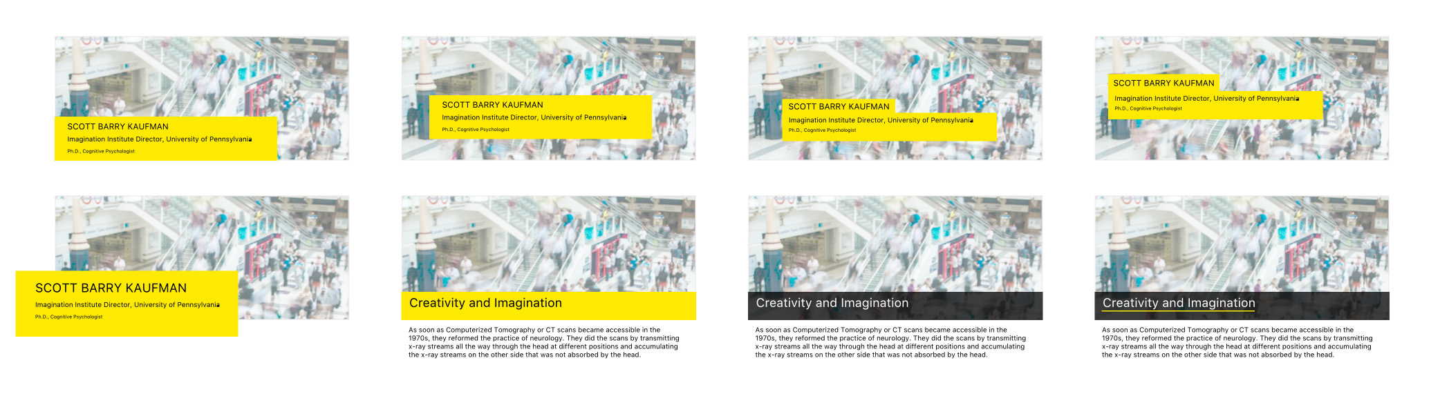 Article Tile Design Iterations
